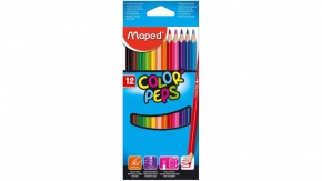 Maped színes ceruza 12 db, color peps, háromszögletű