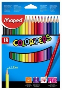 Maped színes ceruza 18 db, color peps, háromszögletű