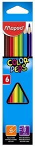 Maped színes ceruza 6 db, color peps, háromszögletű