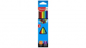 Maped színes ceruza 6 db, color peps, háromszögletű
