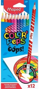 Maped színes ceruza radírral 12 db, color peps Oops!