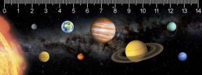 Mapcards 3D vonalzó 14cm, Naprendszer