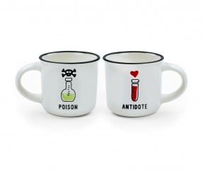 Legami porcelán bögre szett 2db-os, 50ml, Poison&Antidote HOME