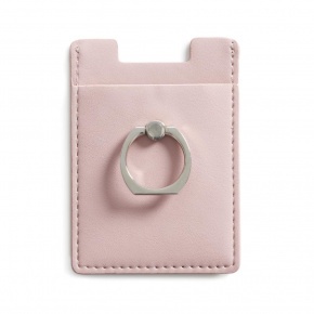 Miquelrius kártyatartó telefonra, szelfi gyűrűvel, öntapadós, rózsaszín