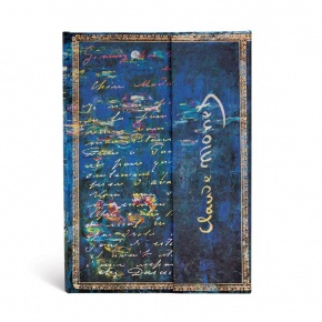 Paperblanks butikkönyv, Midi, vonalas, mágneses, Monet, Water Lillies