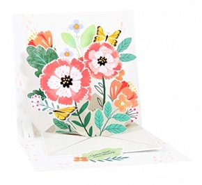 Popshots képeslap, négyzet, virágcsokor, Floral Envelope