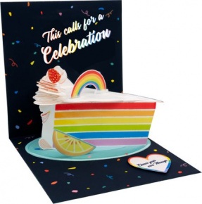 Popshots képeslap, négyzet, Rainbow Cake