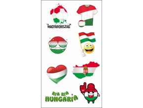 Formatex magyar nemzeti színű szurkolói tetoválás, többféle (4)