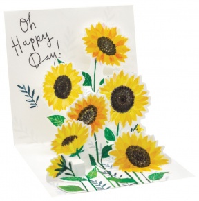 Popshots képeslap, mini, napraforgók, Oh Happy Day! Sunflower