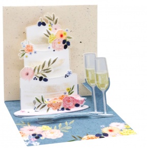 Popshots képeslap, mini, esküvői torta, Fondant Wedding Cake (3)