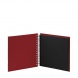 Rössler Soho fotóalbum/scrapbook (18x18 cm, 30 lap, spirálos, fekete lapok) piros