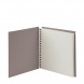 Rössler Soho fotóalbum/scrapbook (23x23 cm, 30 lap, spirálos, fehér lapok) taupe