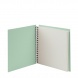 Rössler Soho fotóalbum/scrapbook (23x23 cm, 30 lap, spirálos, fehér lapok) mint/mentazöld