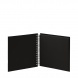 Rössler Soho fotóalbum/scrapbook (18x18 cm, 30 lap, spirálos, fekete lapok) fekete