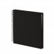 Rössler Soho fotóalbum/scrapbook (23x23 cm, 30 lap, spirálos, fehér lapok) fekete