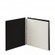 Rössler Soho fotóalbum/scrapbook (23x23 cm, 30 lap, spirálos, fehér lapok) fekete