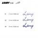 Lamy joy AL szett (Joy töltőtoll 1,1mm,1,5mm,1,9mm heggyel+5 tinta) ezüst dobozban 11