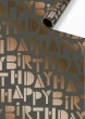 Stewo tekercses csomagolópapír (70x150 cm) fekete, rosegold Happy Birthday, Vinci (4)