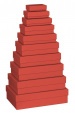Stewo ajándékdoboz (26x17x7 cm, nagy) One Colour, piros ÚJ