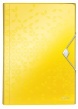 LEITZ WOW harmonika irattartó, PP, A4 200lap, sárga