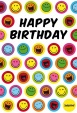 BSB képeslap, Happy Birthday, smilek (állvány) (51-0775)