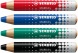 STABILO MARKdry vastag színes jelölő ceruza, 4 db-os készlet (piros, zöld, kék és fekete + törlőkendő és hegyező)