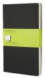 Moleskine Jegyzetfüzet Cahier (3db) QP318 Fekete (L) Sima