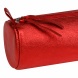 Clairefontaine bőr tolltartó 5,5x22 cm, kerek, piros