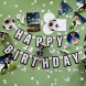 Amscan papírgirland 1,8 m, Happy Birthday, focis, Kick it (4)