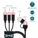 Legami töltő, USB+USB-C+Micro USB+fény, cicás STARTECH