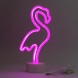 Legami LED lámpa, neon, flamingó alakú HOME