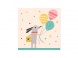 Popshots képeslap, négyzet, Happy Birthday, kutya, cica, Dog&Cat Bikeride