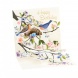 Popshots képeslap, mini, Happy Birthday, madár család, Perched Birds